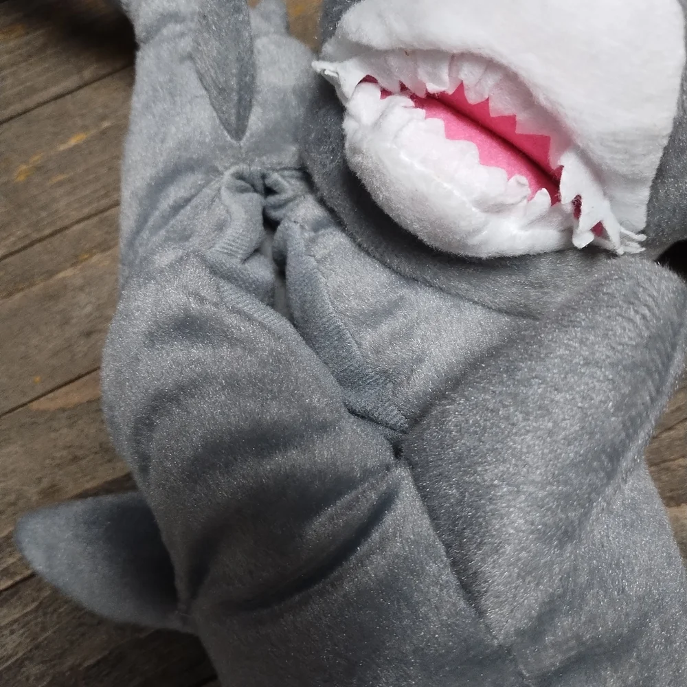 Comfy Feet Shark Animal Gray Kids Slippers